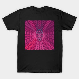 Electroluminated Skull Radiate - Fuschia T-Shirt